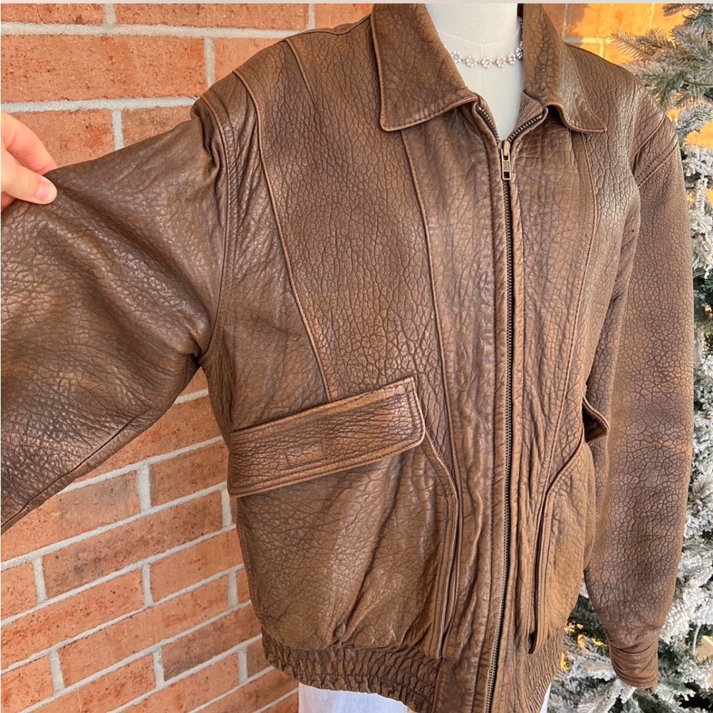 Vintage Brown Leather Jacket